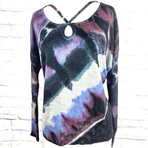 Rock and Republic Sweater Burgundy And Black, Holidays , Night Out Size Small